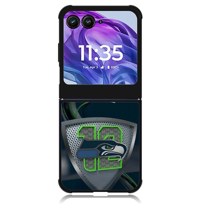 Seattle Seahawks 12 Motorola Moto Razr Plus 2024 , Moto Razr+ 2024 Case