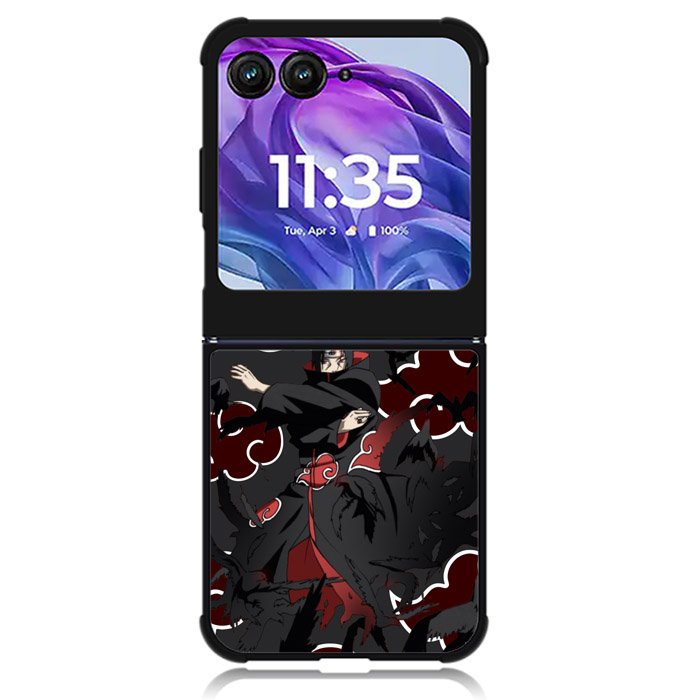 Naruto Itachi Uchiha Crows Jutsu 1st Motorola Moto Razr Plus 2024 , Moto Razr+ 2024 Case