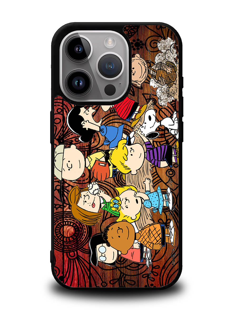 Peanuts In Background Wood Art iPhone 16 Pro Max Case