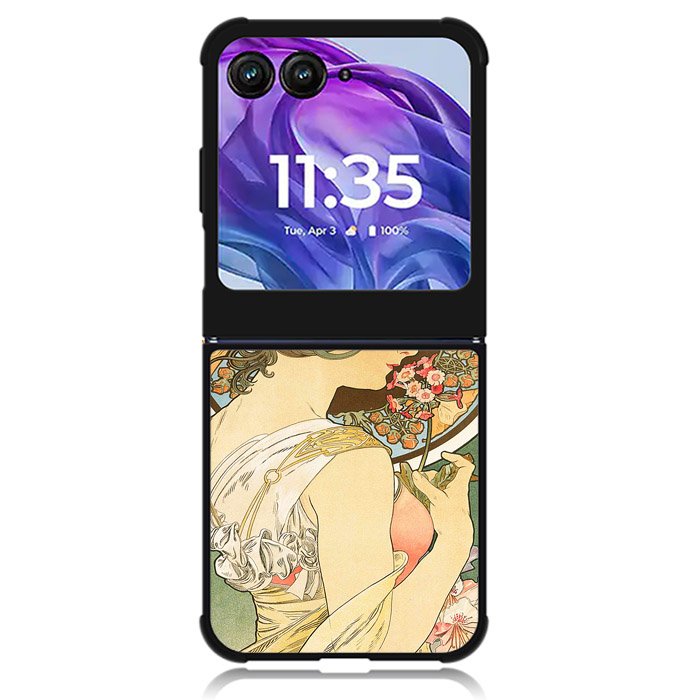 Alphonse Mucha Primrose Art Nouveau Motorola Moto Razr Plus 2024 , Moto Razr+ 2024 Case