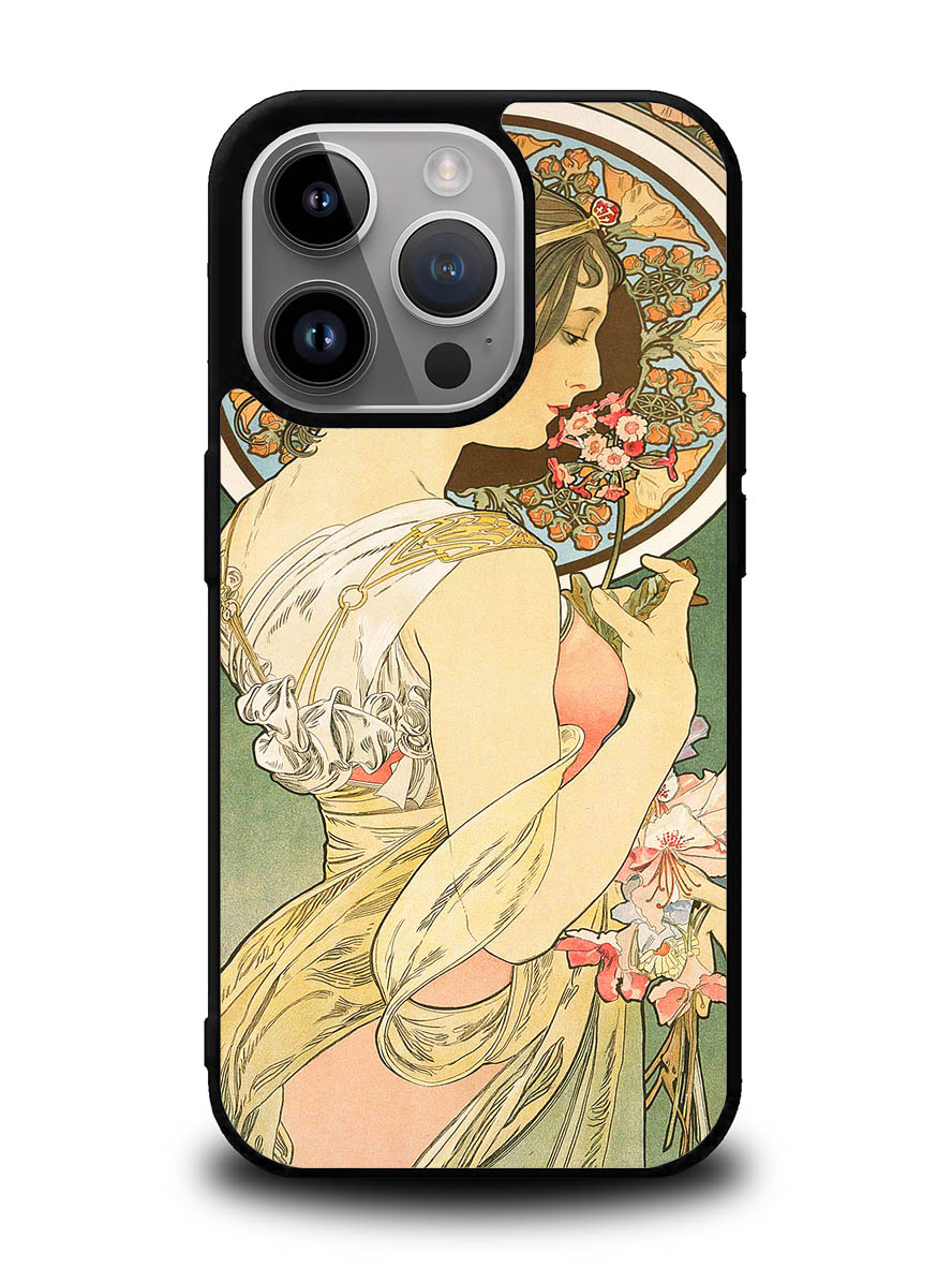 Alphonse Mucha Primrose Art Nouveau iPhone 16 Pro Max Case