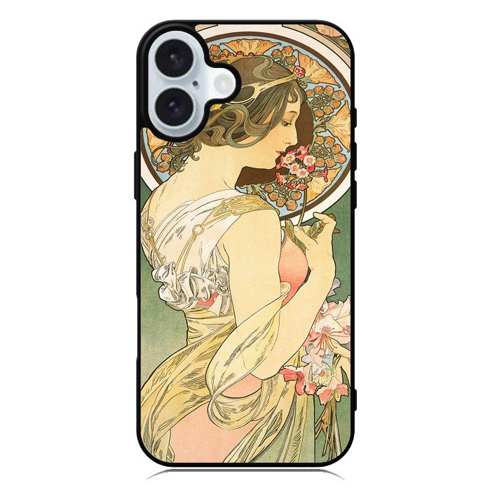 Alphonse Mucha Primrose Art Nouveau iPhone 16 Case