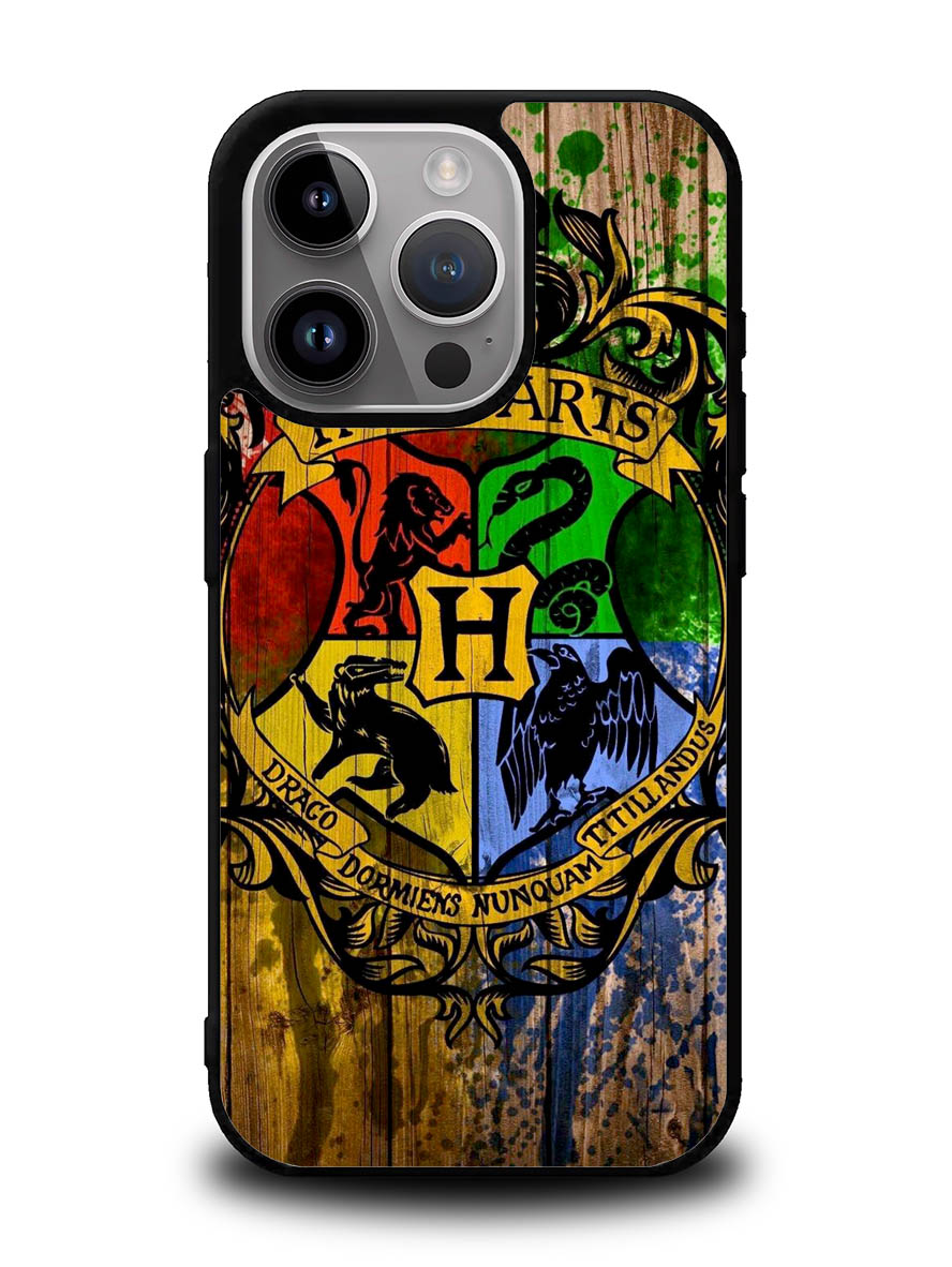 Harry Potter Hogwarts Logo wood iPhone 16 Pro Max Case