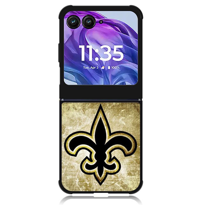 New Orleans Saints gold Motorola Moto Razr Plus 2024 , Moto Razr+ 2024 Case