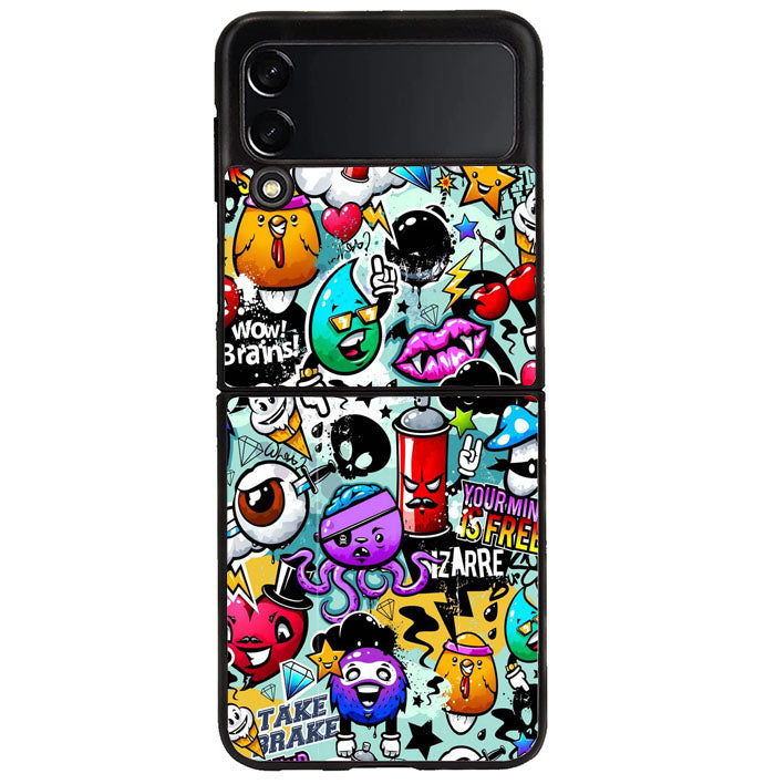 Cartoon Graffiti Samsung Galaxy Z Flip 4 5G 2022 Case