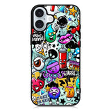 Cartoon Graffiti iPhone 16 Plus Case