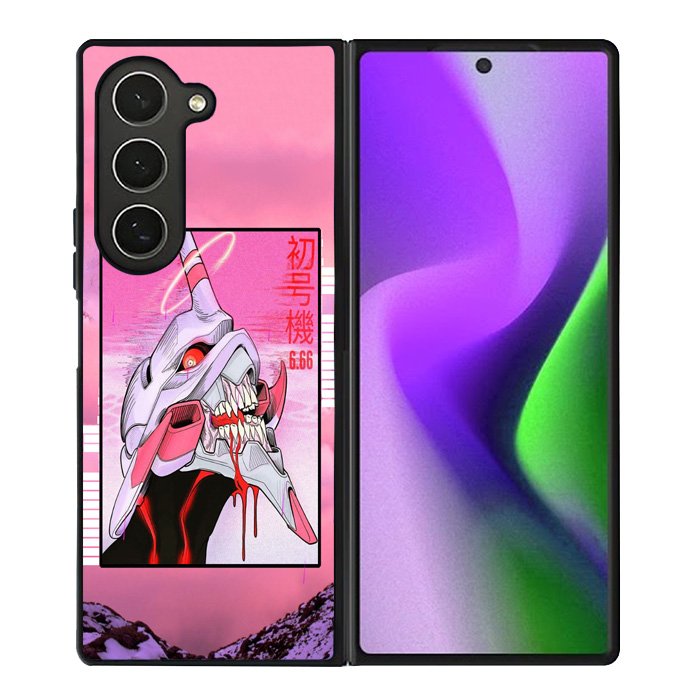 Aesthetic Evangelion Samsung Galaxy Z Fold 6 Case