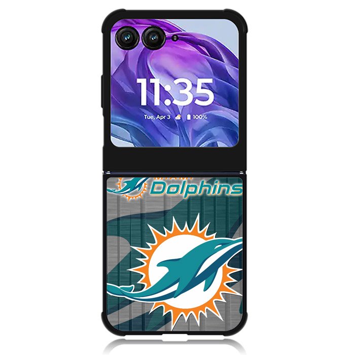 miami dolphins 1st Motorola Moto Razr Plus 2024 , Moto Razr+ 2024 Case