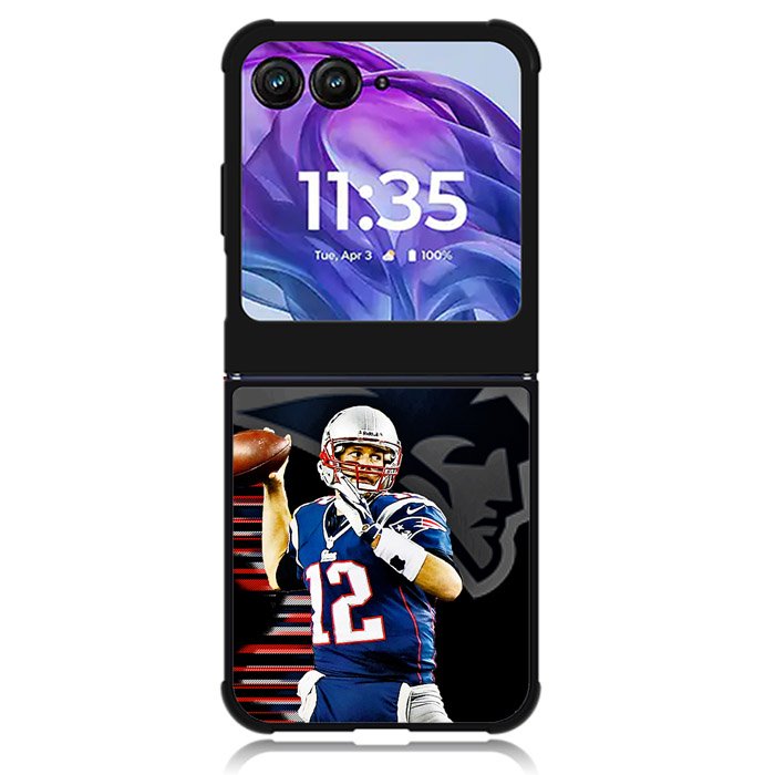 New England Patriots Tom Brady Motorola Moto Razr Plus 2024 , Moto Razr+ 2024 Case