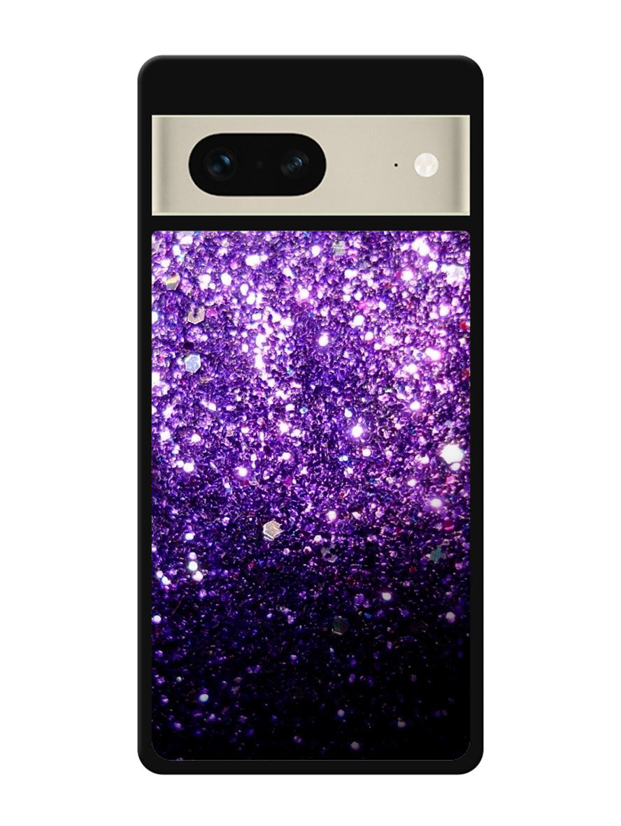 Purple Sparkling Glitter Google Pixel 7 Case