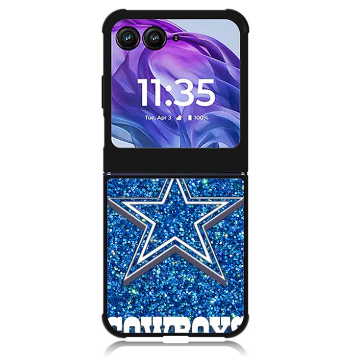 Dallas Cowboys Sparkling Glitter Motorola Moto Razr Plus 2024 , Moto Razr+ 2024 Case