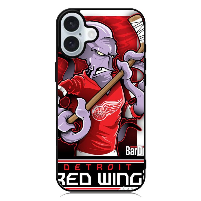 NHL Cartoon Mascout Detroit Red Wings iPhone 16 Plus Case