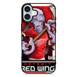 NHL Cartoon Mascout Detroit Red Wings iPhone 16 Plus Case