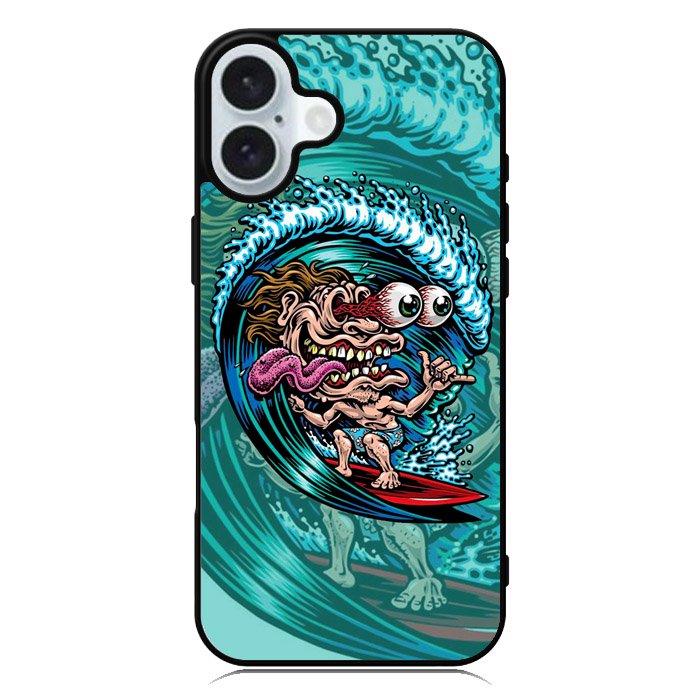 Skateboard Art Surfing iPhone 16 Plus Case