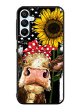 Cow With Tie SuNflower Samsung Galaxy A25 5G Case