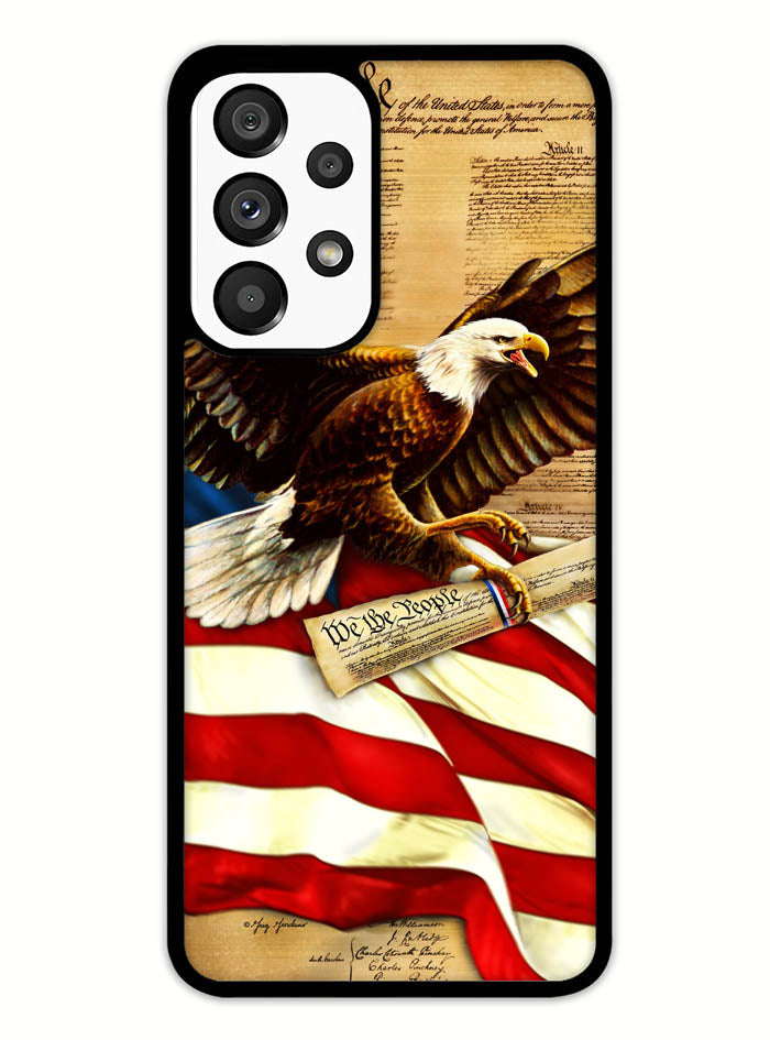 American Flag Eagle 1st Samsung Galaxy A53 5G Case