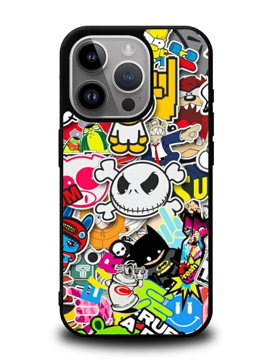 Stickerbomb Graffiti Art Collage Cool iPhone 16 Pro Max Case