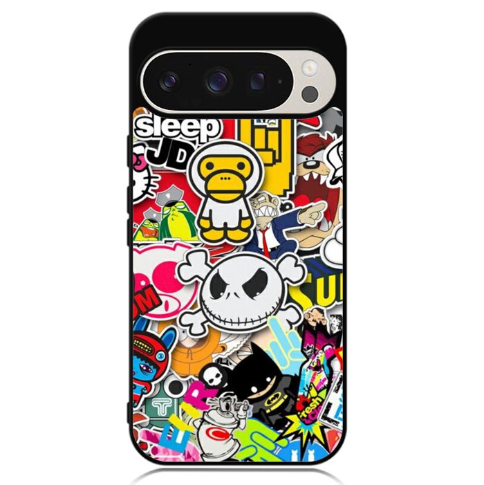 Stickerbomb Graffiti Art Collage Cool Google Pixel 9 | Pixel 9 Pro Case