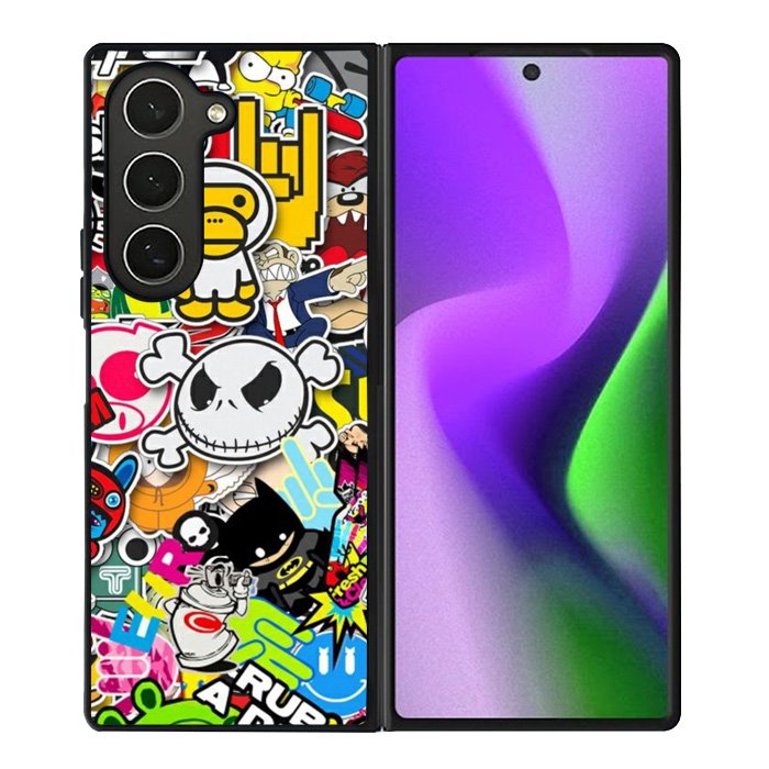 Stickerbomb Graffiti Art Collage Cool Samsung Galaxy Z Fold 6 Case