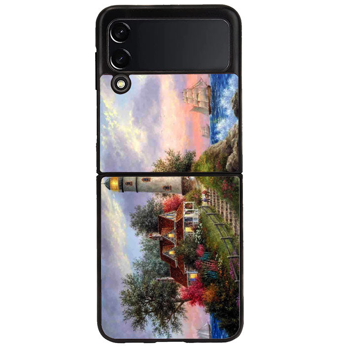 Lighthouse On Hill art Samsung Galaxy Z Flip 4 5G 2022 Case