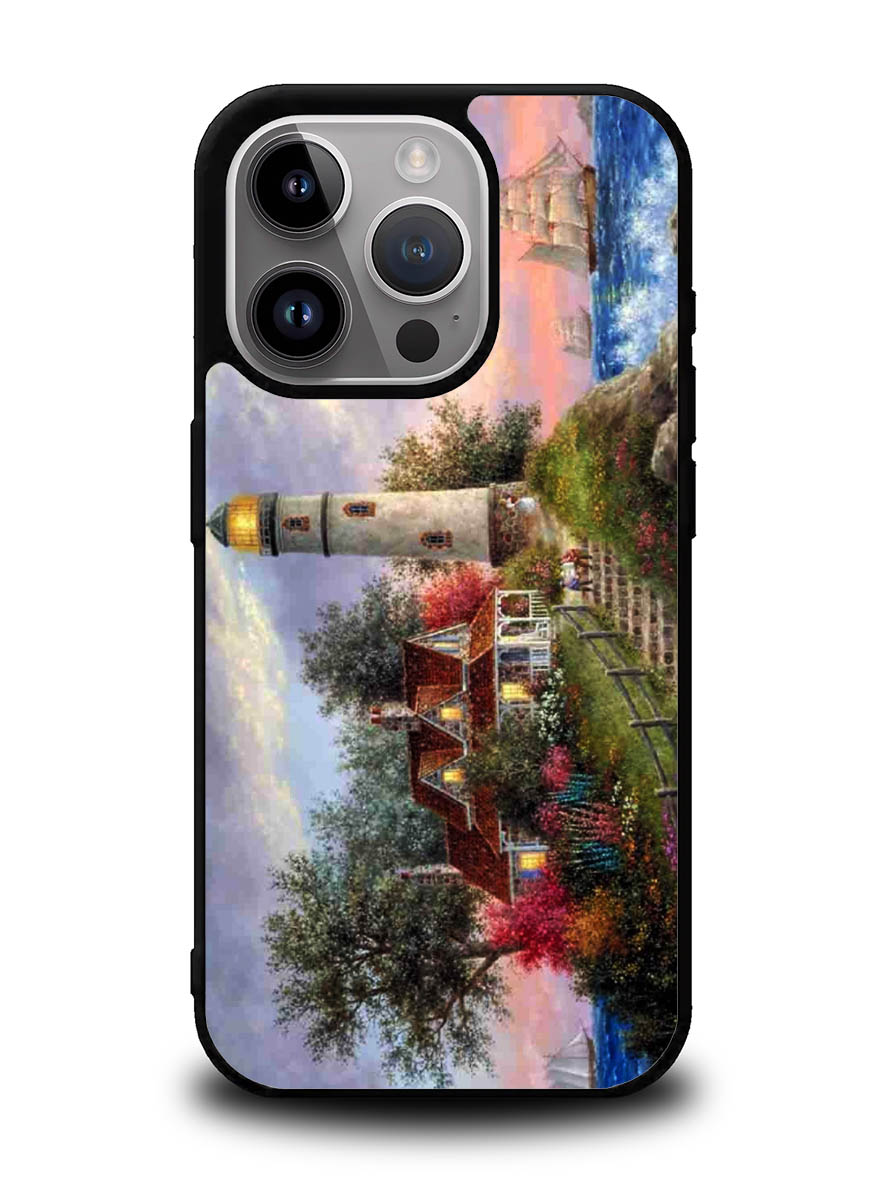 Lighthouse On Hill art iPhone 16 Pro Case