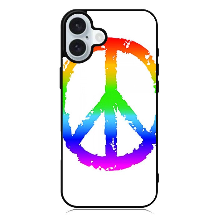 60S Peace Sign Logo iPhone 16 Case