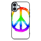 60S Peace Sign Logo iPhone 16 Plus Case