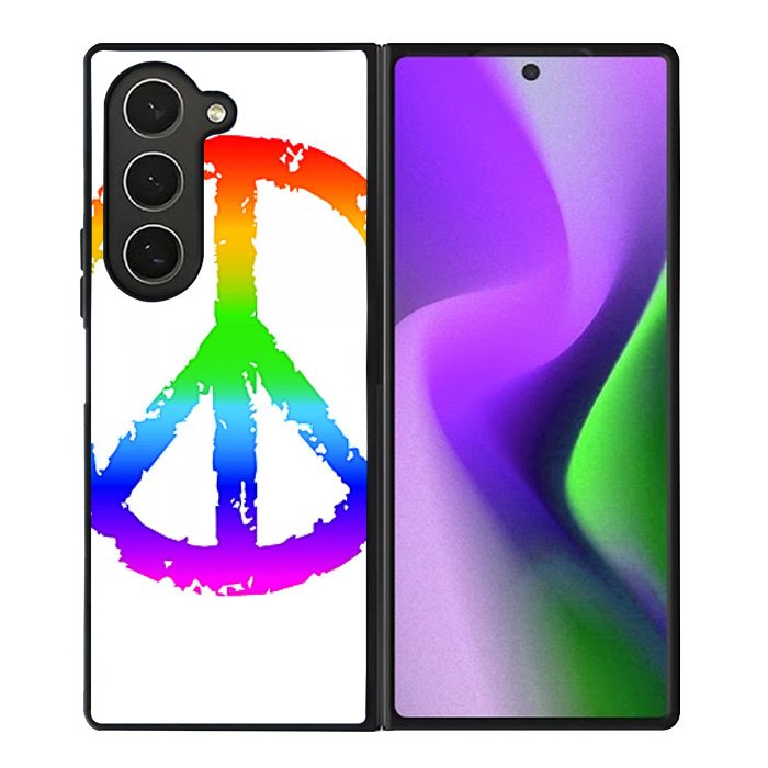 60S Peace Sign Logo Samsung Galaxy Z Fold 6 Case