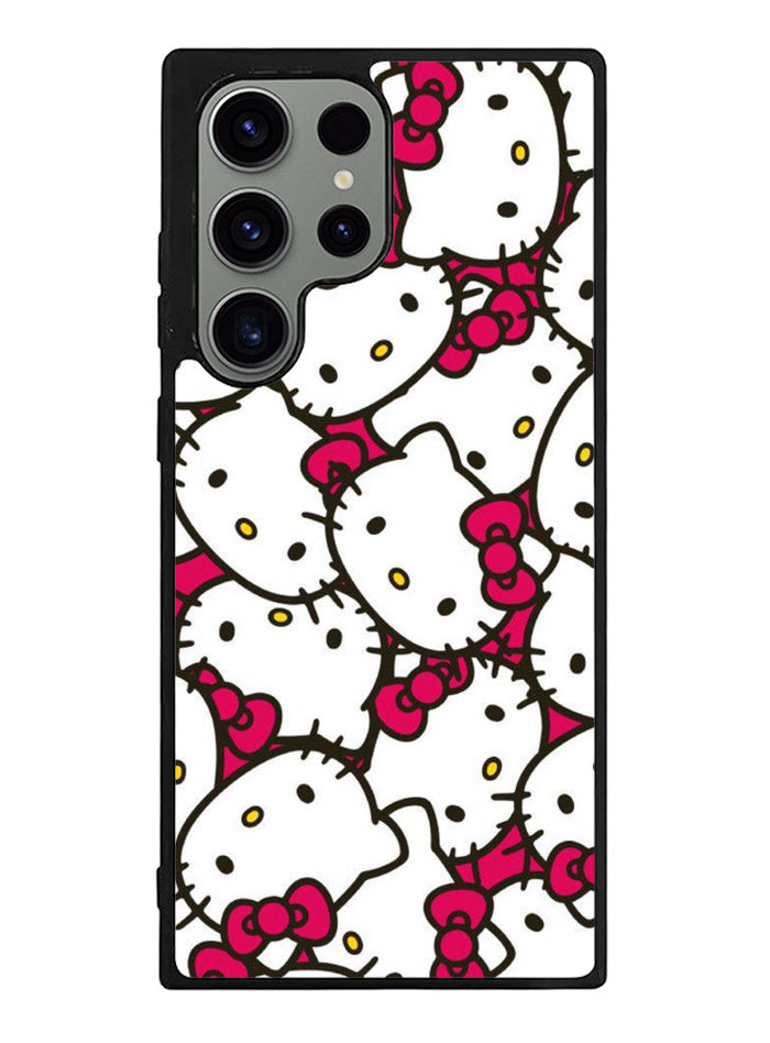 Hello Kitty Face Pattern Samsung Galaxy S23 Ultra 5G Case