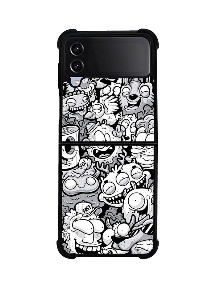 Doodle Art Cartoon Samsung Galaxy Z Flip 4 5G 2022 Case