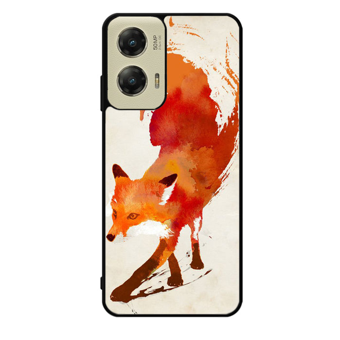 Watercolor art orange red fox animal Motorola Moto G Stylus 5G 2024 Case