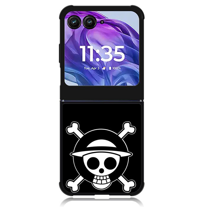 One Piece Logo Black Motorola Moto Razr Plus 2024 , Moto Razr+ 2024 Case