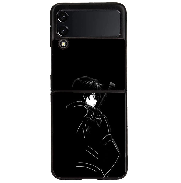 Sword Art Online Kirito Silouete Anime Lovers Samsung Galaxy Z Flip 4 5G 2022 Case