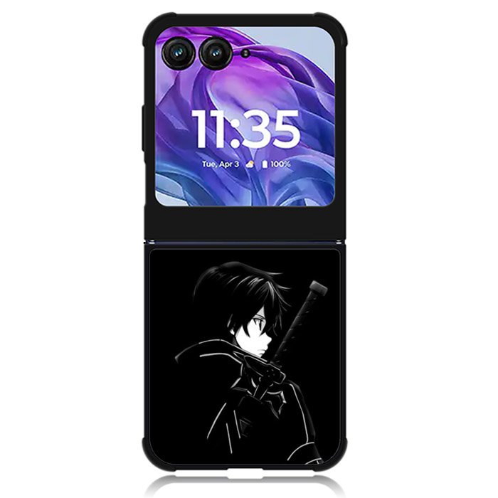 Sword Art Online Kirito Silouete Anime Lovers Motorola Moto Razr Plus 2024 , Moto Razr+ 2024 Case