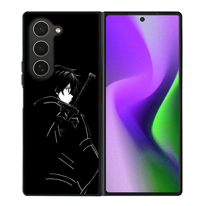 Sword Art Online Kirito Silouete Anime Lovers Samsung Galaxy Z Fold 6 Case