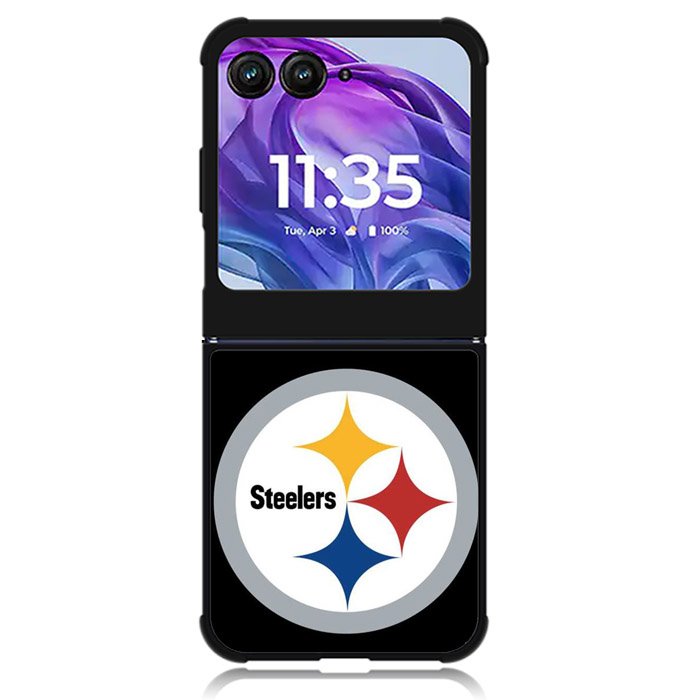 Pittsburgh Steelers Logo Strip Motorola Moto Razr Plus 2024 , Moto Razr+ 2024 Case