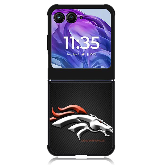 Denver Broncos Grey Background Motorola Moto Razr Plus 2024 , Moto Razr+ 2024 Case