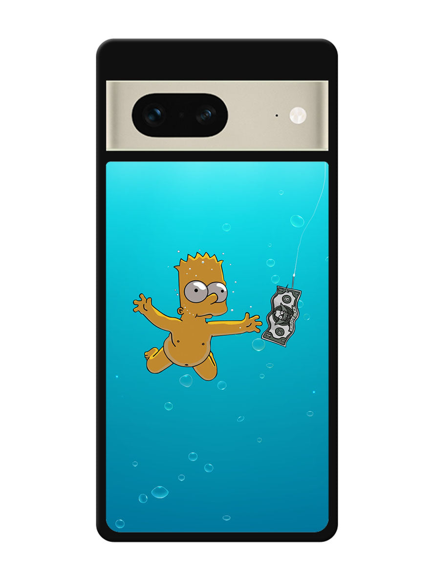 Bart Simpsons Nevermind Nirvana Google Pixel 7 Case