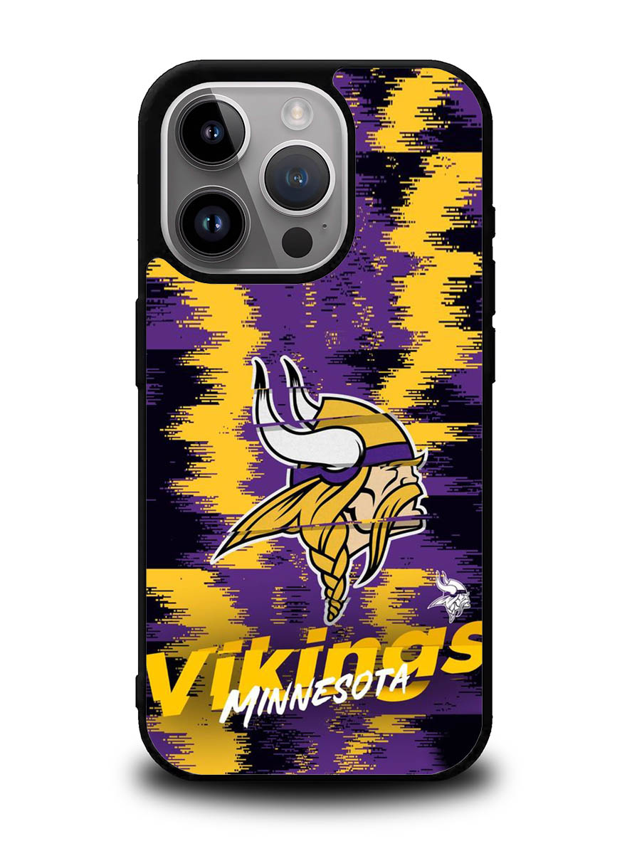 Minnesota Vikings Torn Paper Style Logo iPhone 16 Pro Max Case