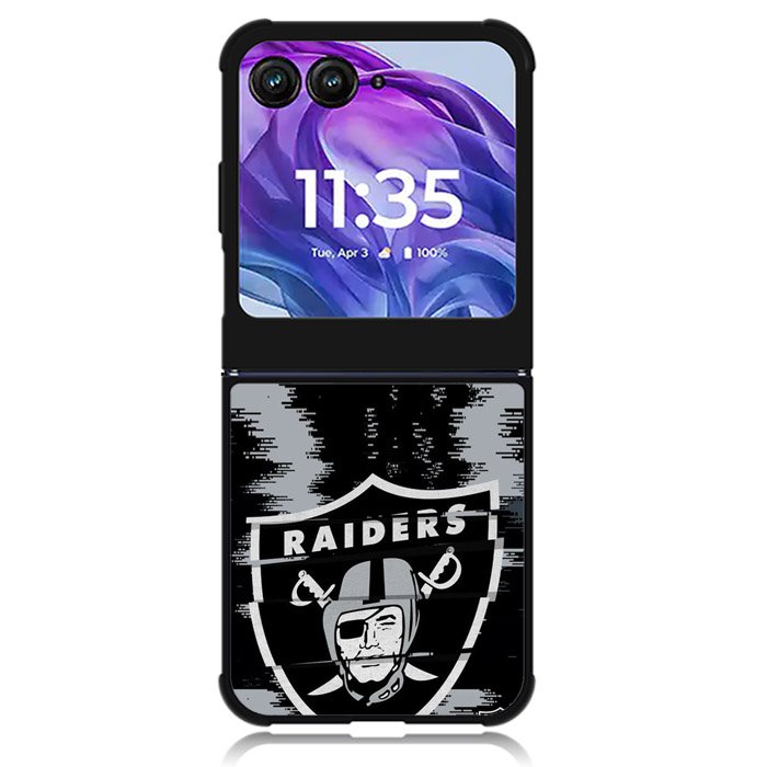 Las Vegas Raiders NFL Team Logo Motorola Moto Razr Plus 2024 , Moto Razr+ 2024 Case