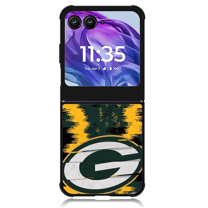 Green Bay Packers NFL Team Logo Motorola Moto Razr Plus 2024 , Moto Razr+ 2024 Case