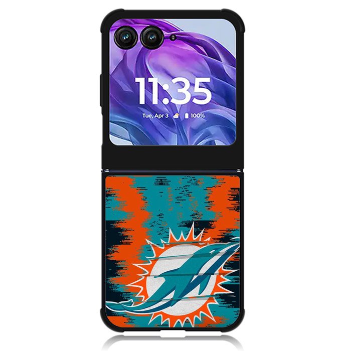 Miami Dolphins NFL Team Logo Motorola Moto Razr Plus 2024 , Moto Razr+ 2024 Case