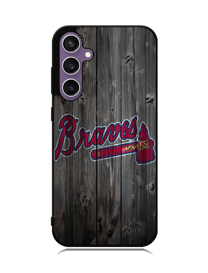 atlanta braves wood Samsung Galaxy S23 FE 5G Case