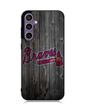 atlanta braves wood Samsung Galaxy S23 FE 5G Case