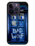 Doctor Who TARDIS Bad Wolf Blue iPhone 14 Pro Case