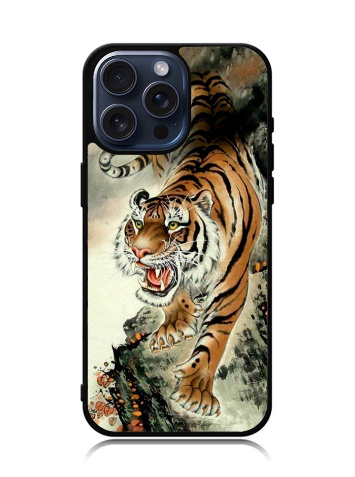 Tiger Japanese Painting iPhone 15 Pro Case BLN10942