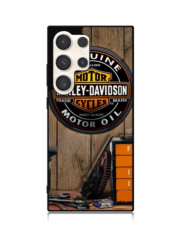Harley Davidson White Skull Samsung Galaxy S24 Ultra 5G Case