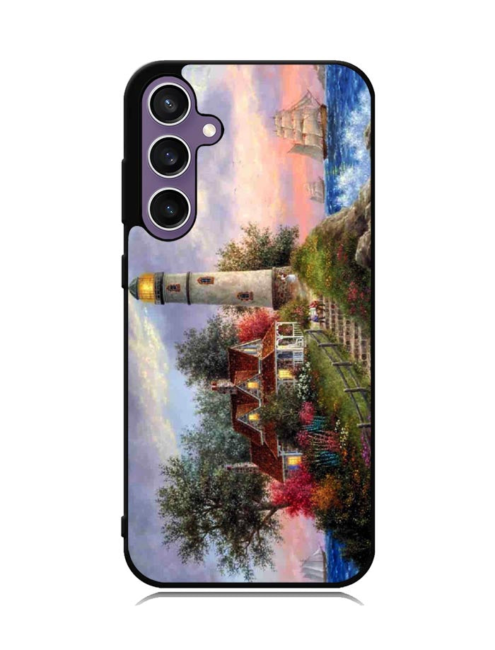 Lighthouse On Hill art Samsung Galaxy S23 FE 5G Case