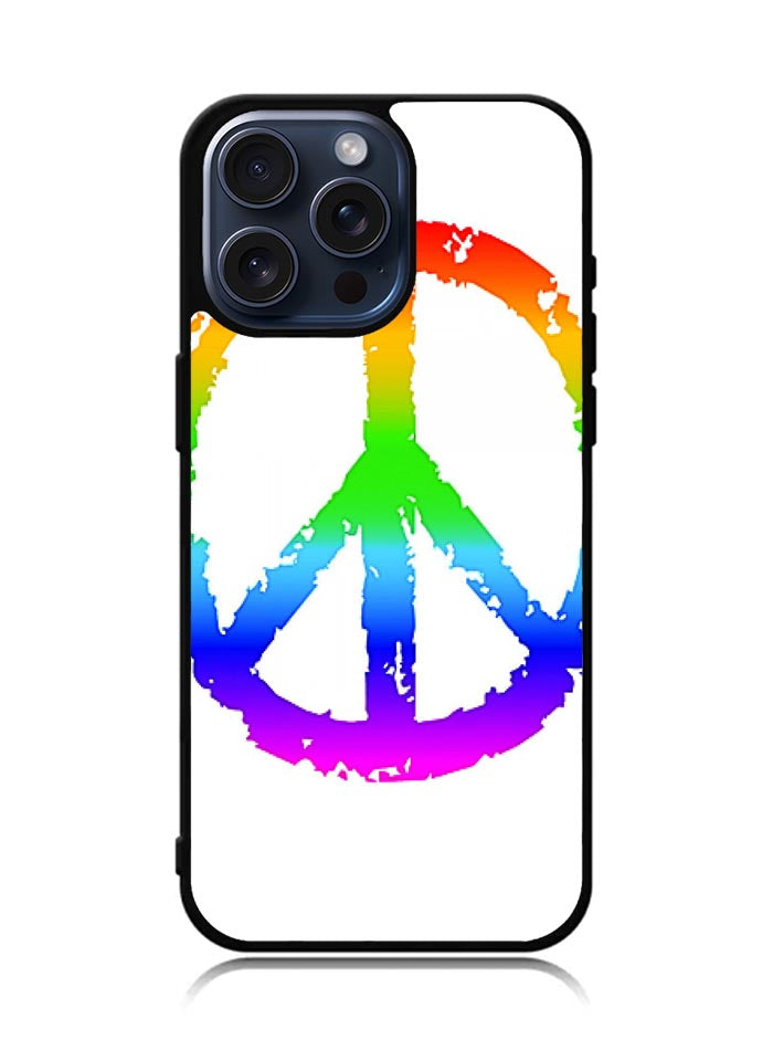 60S Peace Sign Logo iPhone 15 Pro Max Case