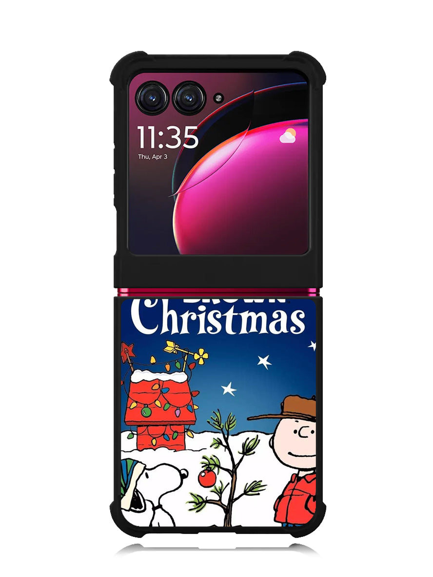 A Charlie Brown Peanuts Christmas Cartoon Motorola Moto Razr Plus 2023 , Moto Razr+ 2023 Case